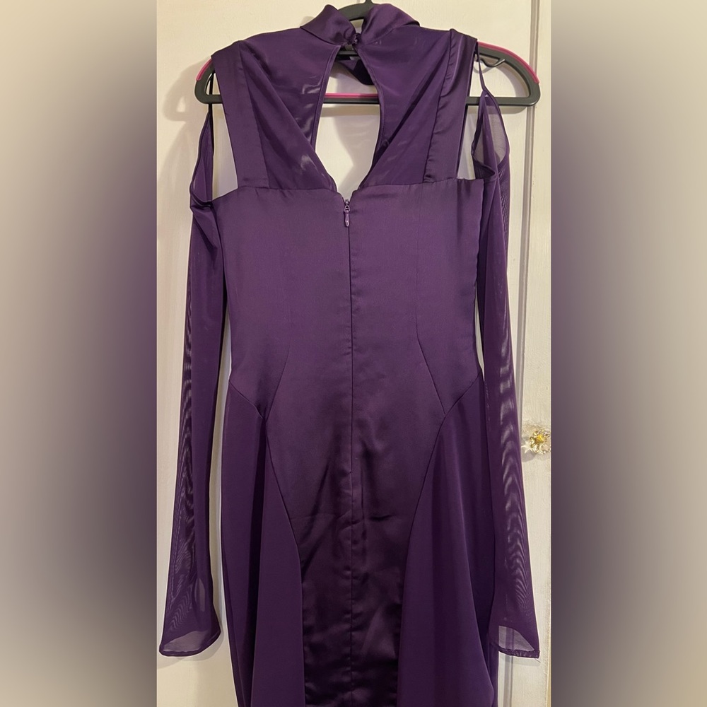Talika grape corset Bodycon Dress with Gloves - Picture 4 of 5
